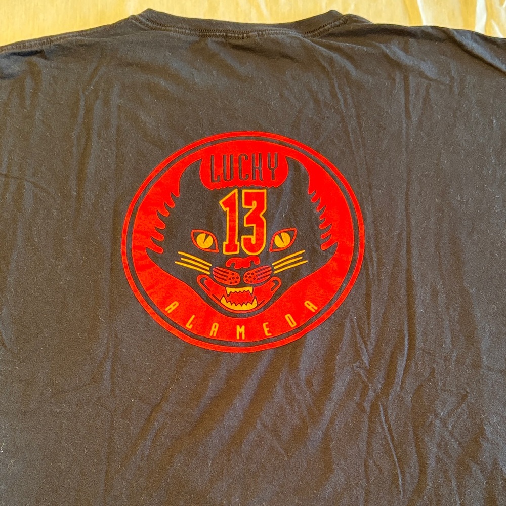 Lucky 13 Black Bar T-Shirt , XL , $15